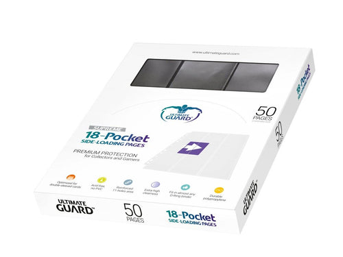 Ultimate Guard - Ultimate Guard Pages 18 Pocket Side Loading Black 50-Count