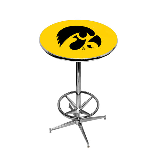 IOWA CHROME FOOT RING PUB TABLE GOLD - UIAPTR141