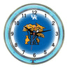KENTUCKY NEON WALL CLOCK - 18'' BLUE FACE / BLUE NEON - UKYNWC100-18