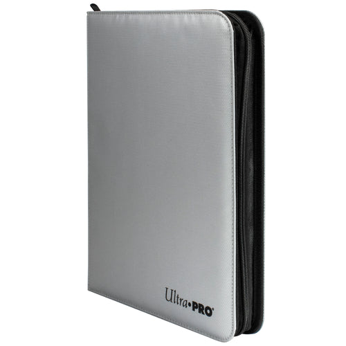Ultra Pro - Ultra Pro Zippered Pro Binder 9 Pocket Silver With Fire Resistant Materials
