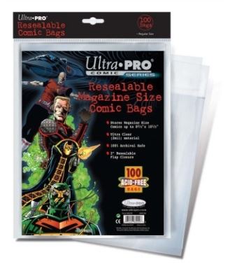 Ultra Pro - Ultra Pro Comic Bags Magazine Size Resealable 100-Count