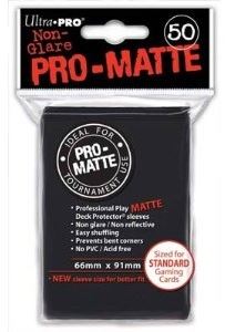 Ultra Pro - Ultrapro Pro Matte Black Non-Glare Deck Protectors (Regular Size- 50 Ct)