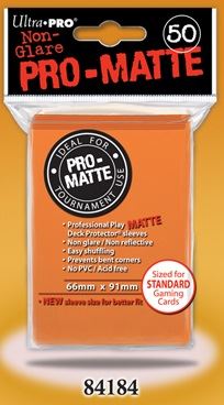 Ultra Pro - Pro-Matte Orange Regular Size 50Ct Sleeves