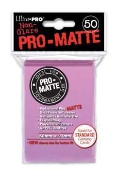 Ultra Pro - Pro-Matte Pink Regular Size 50Ct Sleeves