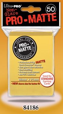 Ultra Pro - Pro-Matte Yellow Regular Size 50Ct Sleeves
