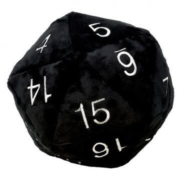 Ultra Pro - Ultra Pro Jumbo D20 Plush Die Blk/Slv