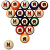 MARYLAND STANDARD COLOR NUMBERED BILLIARD BALL SET STANDARD COLOR BILLIARD BALL SET - UMDBBSSTD