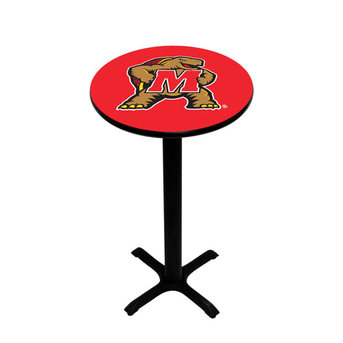 MARYLAND PEDESTAL PUB TABLE RED - UMDPTB201