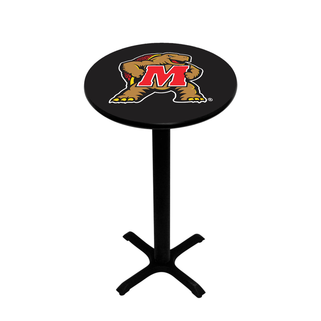 MARYLAND PEDESTAL PUB TABLE BLACK - UMDPTB204