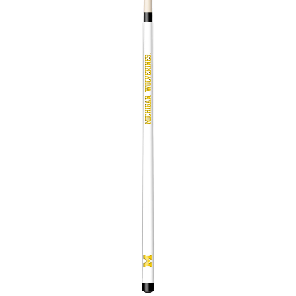 MICHIGAN ENGRAVED BILLIARD CUE WHITE / MAIZE - UMIBCE102-JR