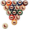MISSISSIPPI STANDARD COLOR NUMBERED BILLIARD BALL SET STANDARD COLOR BILLIARD BALL SET - UMSBBSSTD