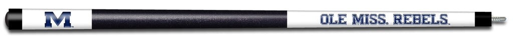MISSISSIPPI ENGRAVED BILLIARD CUE WHITE / BLUE - UMSBCE101