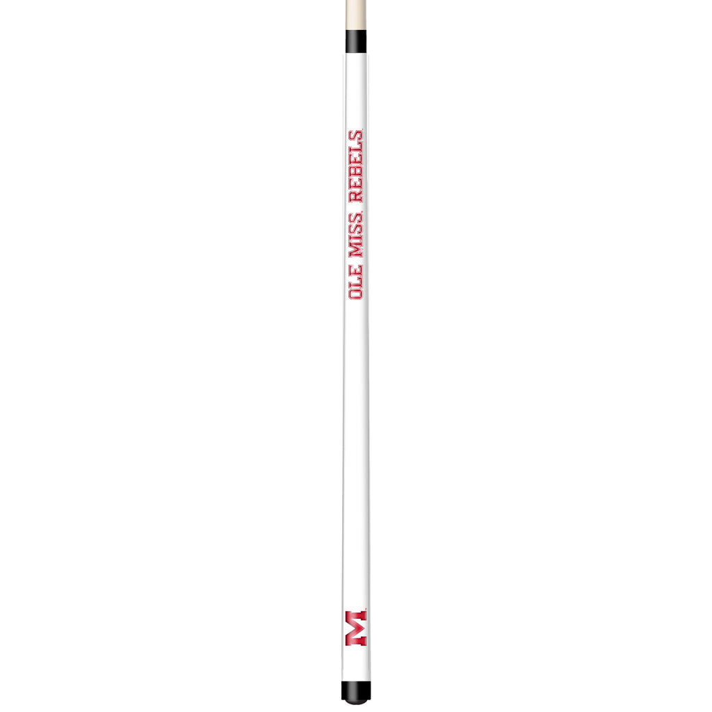 MISSISSIPPI ENGRAVED BILLIARD CUE WHITE / RED - UMSBCE102-JR
