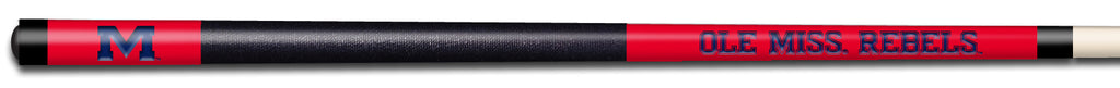 MISSISSIPPI COLOR ENGRAVED BILLIARD CUE BLUE / RED - UMSBCE912