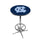 NORTH CAROLINA CHROME FOOT RING PUB TABLE NAVY BLUE - UNCPTR212