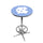 NORTH CAROLINA CHROME FOOT RING PUB TABLE CAROLINA BLUE - UNCPTR231
