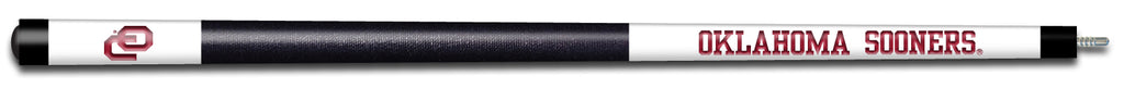 OKLAHOMA ENGRAVED BILLIARD CUE WHITE / CRIMSON - UOKBCE101
