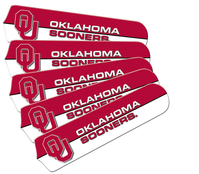 OKLAHOMA FAN BLADE SET CRIMSON/WHITE - UOKFBL100-42