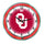 OKLAHOMA NEON WALL CLOCK - 18'' CRIMSON FACE / RED NEON - UOKNWC100-18
