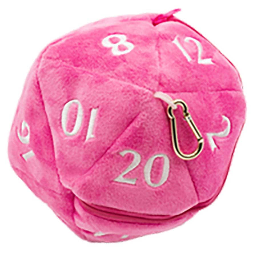 Jumbo Plush - Ultra Pro: Plush D20 Dice Bag: Hot Pink