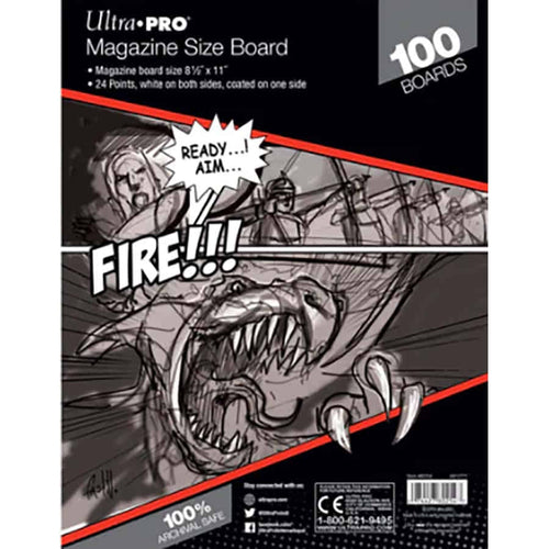 Casey's Distributing -  Comics And Art - Ultra Pro: Backing Boards - Magazine 100Ct 80254