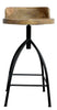 25-31 Inch Industrial Style Counter Height Stool with Adjustable Swivel Seat Brown Black UPT-165867 - The Urban Port