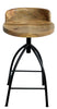 25-31 Inch Industrial Style Counter Height Stool with Adjustable Swivel Seat Brown Black UPT-165867 - The Urban Port