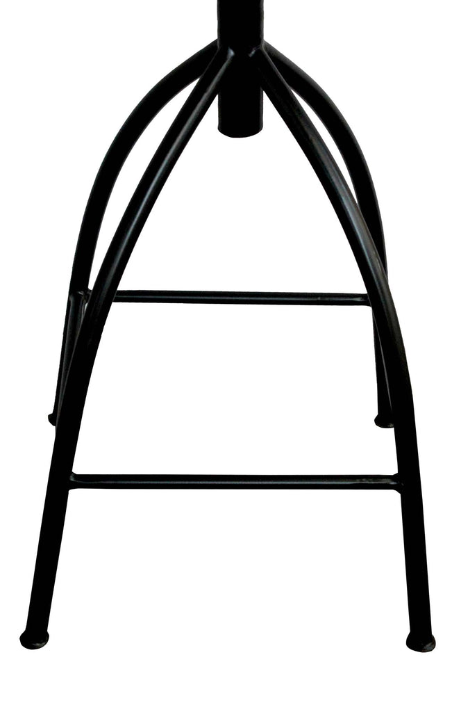 25-31 Inch Industrial Style Counter Height Stool with Adjustable Swivel Seat Brown Black UPT-165867 - The Urban Port