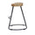 Ela 30 Inch Mango Wood Bar Stool Saddle Seat Iron Frame Brown and Black UPT-37900 - The Urban Port