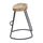 Ela 24 Inch Counter Height Stool Mango Wood Saddle Seat Iron Frame Brown and Black UPT-37910 - The Urban Port