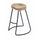 Ela 24 Inch Counter Height Stool Mango Wood Saddle Seat Iron Frame Brown and Black UPT-37910 - The Urban Port