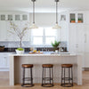 24 Inch Mango Wood Counter Height Barstool With Iron Base Brown And Black UPT-636038472 - The Urban Port