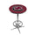 SOUTH CAROLINA CHROME FOOT RING PUB TABLE GARNET - USCPTR101
