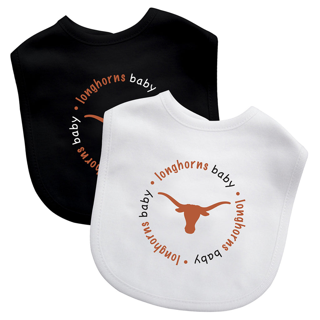 Texas Longhorns Baby Bib 2 Pack - Masterpieces Puzzle Company