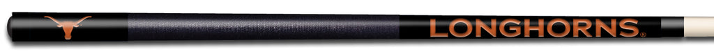 TEXAS COLOR ENGRAVED BILLIARD CUE BURNT ORANGE / BLACK - UTXBCE914