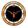 TEXAS NEON WALL CLOCK - 18'' BLACK FACE /ORANGE NEON - UTXNWC400-18
