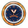 VIRGINIA NEON WALL CLOCK - 14'' BLUE FACE / ORANGE NEON - UVANWC200-14