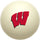 WISCONSIN CUE BALL WHITE - UWIBBC100X