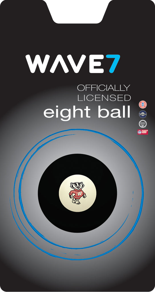 WISCONSIN EIGHT BALL BLACK - UWIBBE200X