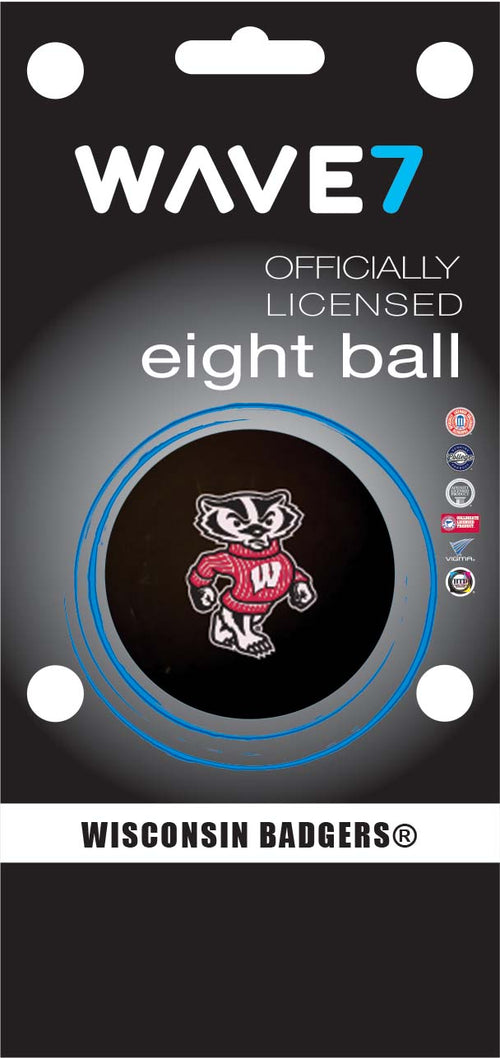 WISCONSIN EIGHT BALL BLACK - UWIBBE200