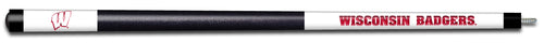 WISCONSIN ENGRAVED BILLIARD CUE WHITE / RED - UWIBCE101