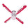 WISCONSIN CEILING FAN - 42'' RED/WHITE - UWIFAN100-42