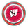 WISCONSIN NEON WALL CLOCK - 14'' RED FACE / RED NEON - UWINWC100-14
