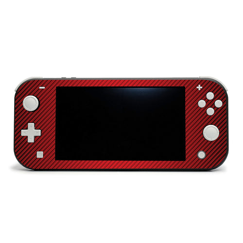 MightySkins NISWILIT-Red Carbon Fiber Skin for Nintendo Switch Lite  Red Carbon Fiber