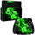 MightySkins NISWI-Green Flames Skin for Nintendo Switch  Green Flames