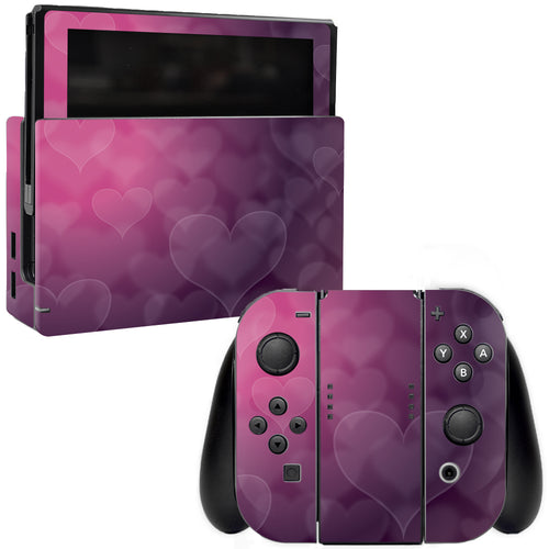MightySkins NISWI-Purple Hearts Skin for Nintendo Switch  Purple Hearts