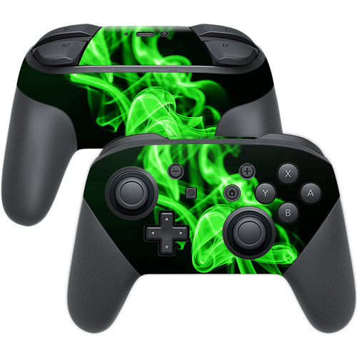MightySkins NISWPCOI-Green Flames Skin for Nintendo Switch Pro Controller  Green Flames