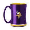 Minnesota Vikings Coffee Mug 14oz Sculpted Relief Team Color - Logo Brands