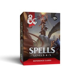 Wizards Of The Coast - Dungeons & Dragons: Reference Cards Spells: Level 4-5 D&D