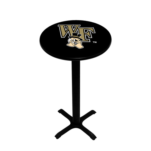 WAKE FOREST PEDESTAL PUB TABLE BLACK - WFUPTB112